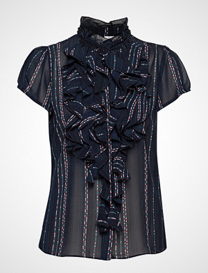 Saint Tropez bluse, U1000, Woven Top Short Sleeves Bluse Kortermet Svart SAINT TROPEZ Saint Tropez bluse, U1000, Woven Top Short Sleeves Bluse Kortermet Svart SAINT TROPEZ