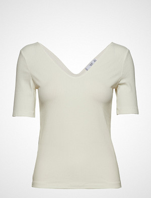 Mango T-skjorte, Striped Rib T-Shirt T-shirts & Tops Short-sleeved Hvit Mango Mango T-skjorte, Striped Rib T-Shirt T-shirts & Tops Short-sleeved Hvit Mango