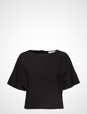 Mango T-skjorte, Back Button Blouse T-shirts & Tops Short-sleeved Svart Mango Mango T-skjorte, Back Button Blouse T-shirts & Tops Short-sleeved Svart Mango