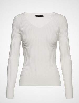 Mango genser, Ribbed Knit Sweater Strikket Genser Hvit MANGO Mango genser, Ribbed Knit Sweater Strikket Genser Hvit MANGO