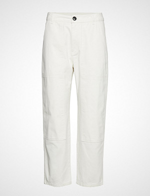 Wood Wood bukse, Esther Trousers Bukser Med Rette Ben Hvit WOOD WOOD Wood Wood bukse, Esther Trousers Bukser Med Rette Ben Hvit WOOD WOOD