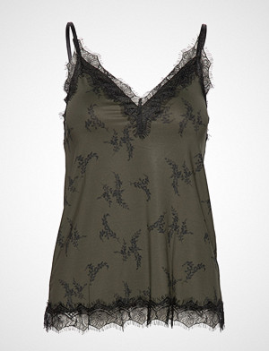 Rosemunde bluse, Strap Top Bluse Ermeløs Grønn ROSEMUNDE