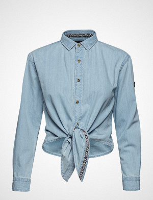 Superdry skjorte, Denim Tie Shirt Langermet Skjorte Blå SUPERDRY Superdry skjorte, Denim Tie Shirt Langermet Skjorte Blå SUPERDRY