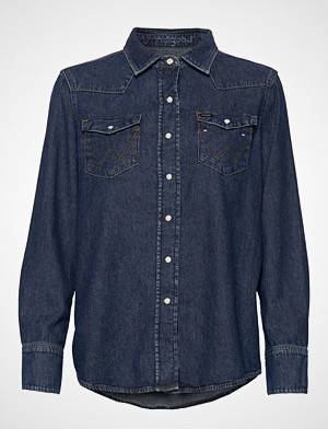 Wrangler skjorte, 27ww Langermet Skjorte Blå Wrangler Wrangler skjorte, 27ww Langermet Skjorte Blå Wrangler