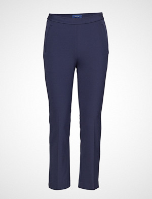 Gant bukse, O1. Straight Cropped Pant Stramme Bukser Stoffbukser Blå GANT Gant bukse, O1. Straight Cropped Pant Stramme Bukser Stoffbukser Blå GANT