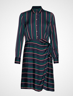 Tommy Hilfiger kjole, Ava Dress Ls Knelang Kjole Blå TOMMY HILFIGER