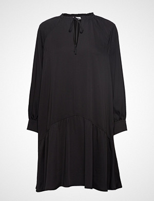 Calvin Klein kjole, Front Tie Detail Dress Ls Kort Kjole Svart CALVIN KLEIN