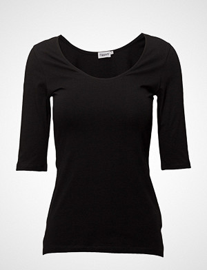 Filippa K T-skjorte, Cotton Stretch Scoop Neck Top T-shirts & Tops Short-sleeved Svart Filippa K Filippa K T-skjorte, Cotton Stretch Scoop Neck Top T-shirts & Tops Short-sleeved Svart Filippa K