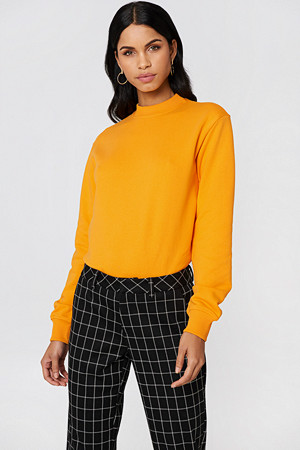 NA-KD Basic genser, Basic Sweater orange NA-KD Basic genser, Basic Sweater orange