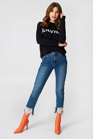 NA-KD Trend jeans, Ripped Hem Jeans NA-KD Trend jeans, Ripped Hem Jeans