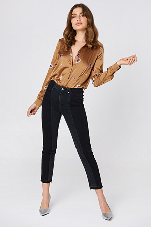NA-KD Trend jeans, Two Wash Panel Jeans NA-KD Trend jeans, Two Wash Panel Jeans