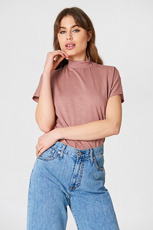 NA-KD T-skjorte, High Neck Cap Sleeve Top NA-KD T-skjorte, High Neck Cap Sleeve Top