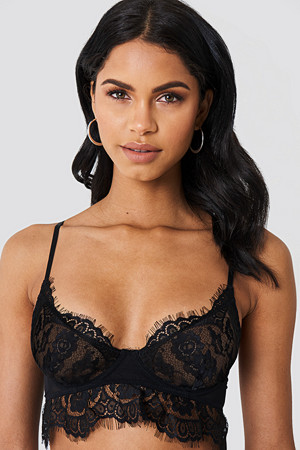 NA-KD Lingerie BH, Lace Cup Bra svart NA-KD Lingerie BH, Lace Cup Bra svart