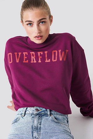 NA-KD genser, Overflow Sweatshirt röd