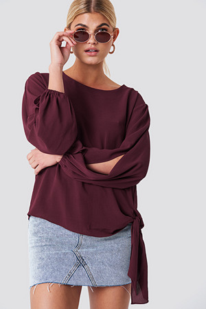 Rut&Circle bluse, Amera open Sleeve Blouse röd Rut&Circle bluse, Amera open Sleeve Blouse röd
