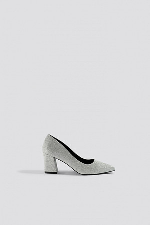 NA-KD Shoes pumps, Sparkling Block Heel Pumps silver NA-KD Shoes pumps, Sparkling Block Heel Pumps silver