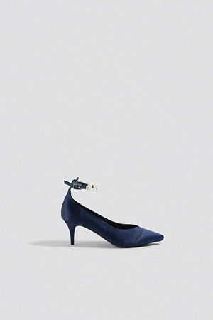 NA-KD Shoes pumps, Beaded Ankle Strap Pumps blå NA-KD Shoes pumps, Beaded Ankle Strap Pumps blå