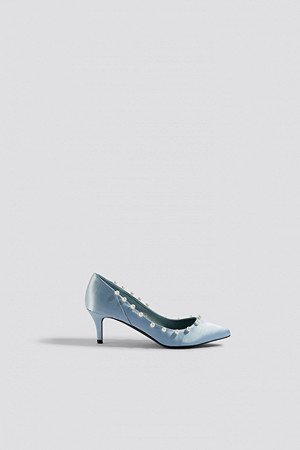 NA-KD Shoes pumps, Pearl Detail Pumps blå NA-KD Shoes pumps, Pearl Detail Pumps blå