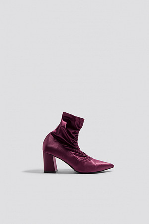 NA-KD Shoes Gathered Front Sock Boots lila NA-KD Shoes Gathered Front Sock Boots lila