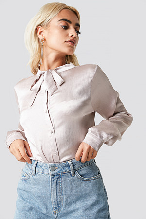 Rut&Circle bluse, Knot Blouse beige Rut&Circle bluse, Knot Blouse beige